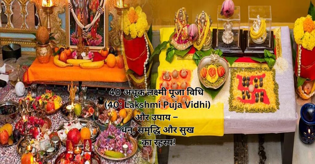 40 अचूक लक्ष्मी पूजा विधि (40 Lakshmi Puja Vidhi) और उपाय – धन, समृद्धि और सुख का रहस्य!