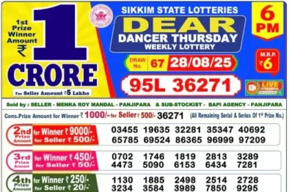 Lottery Result 6pm 2025 08 28
