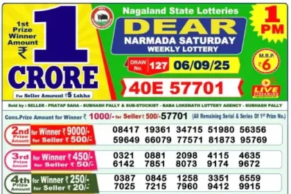 Lottery Result 1pm 2025 09 06