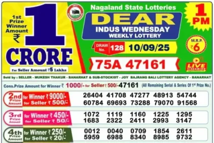 Lottery Result 1pm 2025 09 10