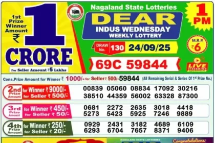 Lottery Result 1pm 2025 09 24