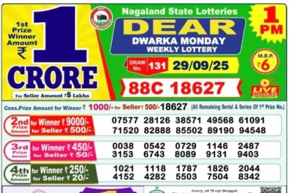 Lottery Result 1pm 2025 09 29