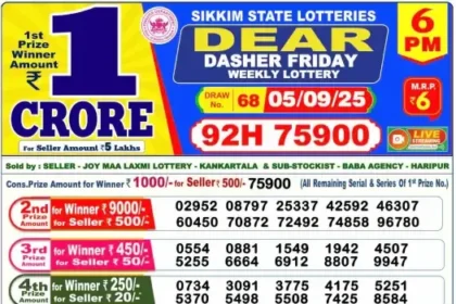 Lottery Result 6pm 2025 09 05