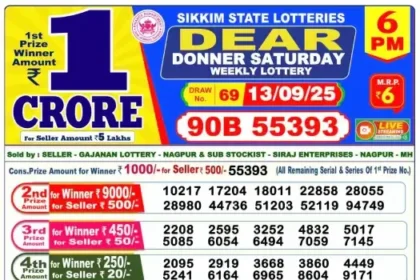 Lottery Result 6pm 2025 09 13
