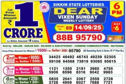 Lottery Result 6pm 2025 09 14