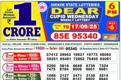 Lottery Result 6pm 2025 09 17