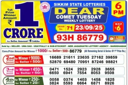 Lottery Result 6pm 2025 09 23