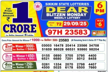 Lottery Result 6pm 2025 09 29