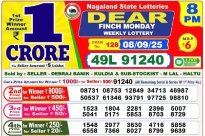 Lottery Result 8pm 2025 09 08