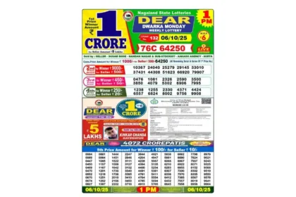 Lottery Sambad Today’s Result 1PM