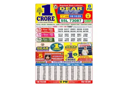 Lottery Sambad Today's Result October 18, 2025 : Nagaland State Lottery Result