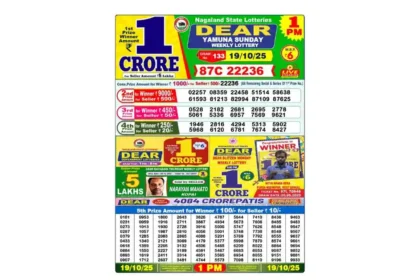 Lottery Sambad Today's Result October 19, 2025 : Nagaland State Lottery Result
