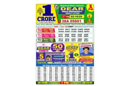Lottery Sambad Today's Result October 22, 2025 : Nagaland State Lottery Result