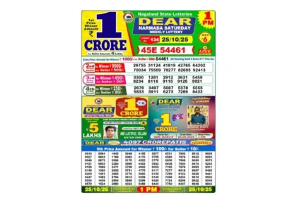 Lottery Sambad Today's Result October 25, 1 PM 2025 : Nagaland State Lottery Result