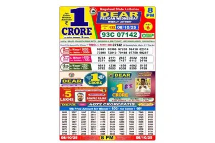 Lottery Sambad Dear Pelican Wednesday Result (08 Oct 2025): 1st Prize, All Winners & Full List