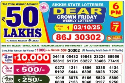 Lottery Result 6pm 2025 10 03