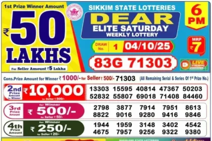 Lottery Result 6pm 2025 10 04