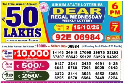 Lottery Result 6pm 2025 10 15