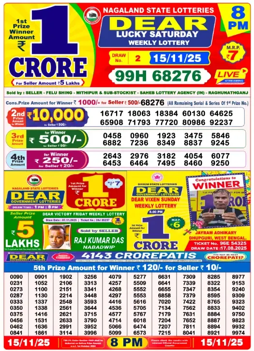 Lottery Result 8PM