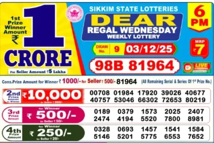Lottery Result 6pm 2025 12 03 420x280