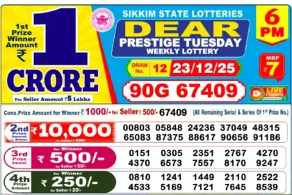 Lottery Result 6pm 2025 12 23 420x280