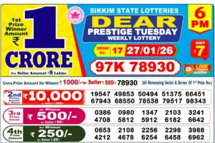 Lottery Result 6pm 2026 01 27 420x280