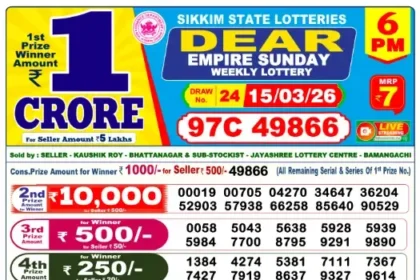 Lottery Result 6pm 2026 03 15 420x280