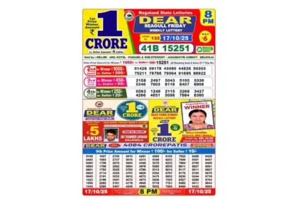 Lottery Sambad Today's Result October 17, 2025 : Nagaland State Lottery Result