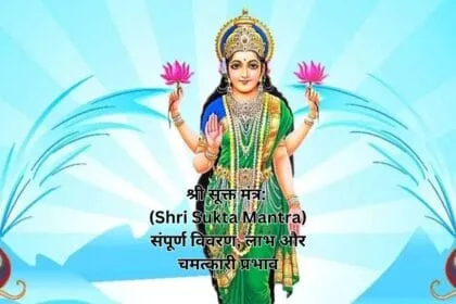 श्री सूक्त मंत्र: (Shri Sukta Mantra) संपूर्ण विवरण, लाभ और चमत्कारी प्रभाव